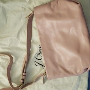 J Crew pink leather bag. New without tags